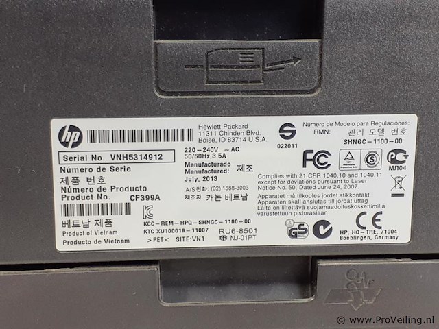 Hp laserjet pro 400 m401dne printer - afbeelding 2 van  3