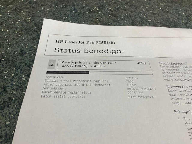 Hp laserjet pro m501 printer (3x) - afbeelding 7 van  9