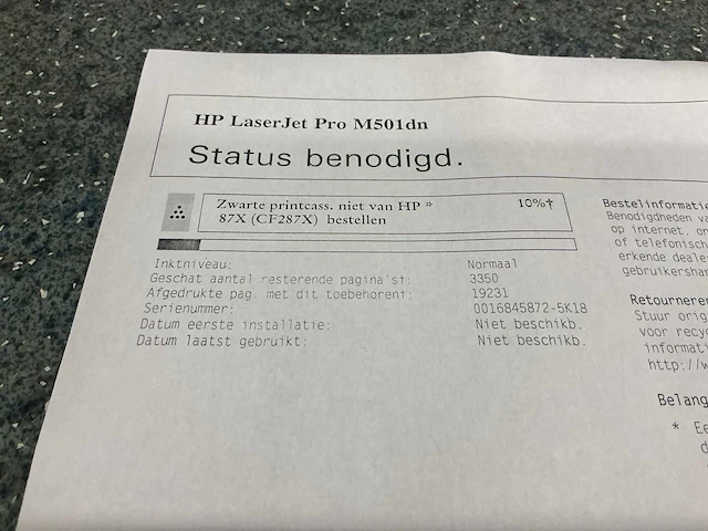 Hp laserjet pro m501 printer (3x) - afbeelding 9 van  9