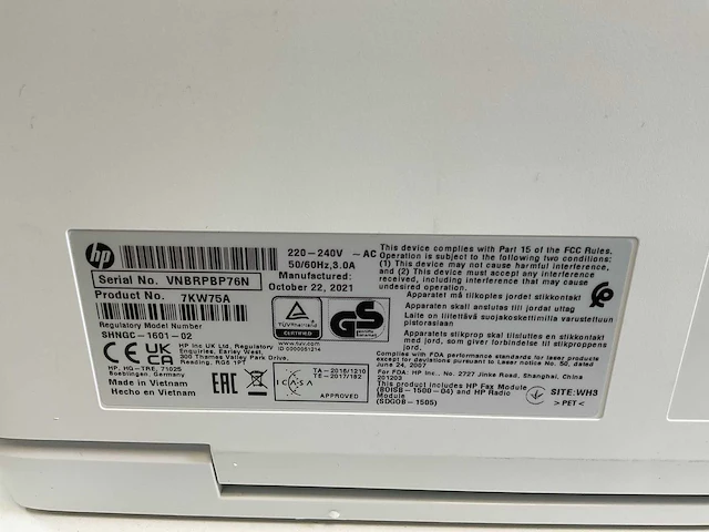 Hp (m283fdw) laserjet pro mfp printer - afbeelding 7 van  7