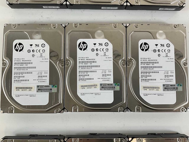 Hp (mb2000ebzqc) 2 tb sata / (mb2000ecwcr) 2 tb sata hdds (12x) - afbeelding 3 van  7