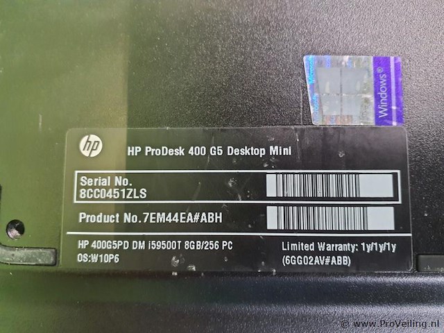 Hp mini desktopcomputer prodesk 400 g5 - afbeelding 5 van  5