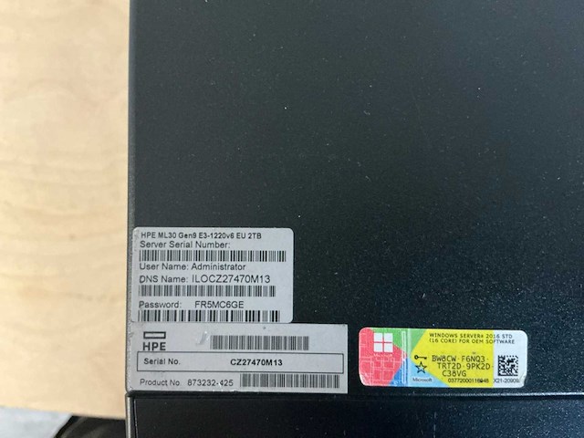 Hp ml30 g9 - e3-1220 v6 server - afbeelding 3 van  4