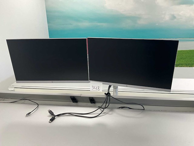 Hp monitor (2x) - afbeelding 1 van  4