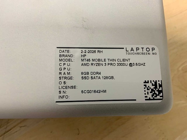 Hp mt45 mobile thin client laptop (3x) - afbeelding 5 van  7