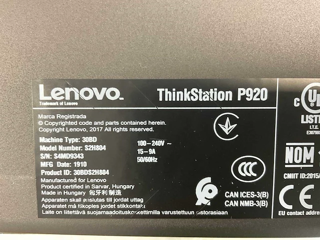 Hp p920, 2x xeon(r) gold 6154, 192 gb ram (12x16gb), 1 tb nvme, nvidia quadro p1000 4 gb workstation - afbeelding 6 van  6