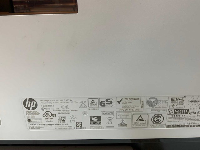 Hp pagewide pro mfp 477dw printer - afbeelding 12 van  13