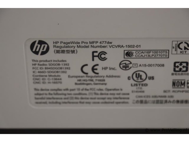 Hp pagewide pro multifunctionele printer 477dw - afbeelding 7 van  8