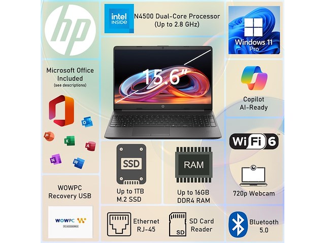 Hp pavilion 27-d0002nd intel coretm i5 i5-10400t 68,6 cm (27) 1920 x 1080 pixels alles-in-een-pc wit - afbeelding 3 van  6
