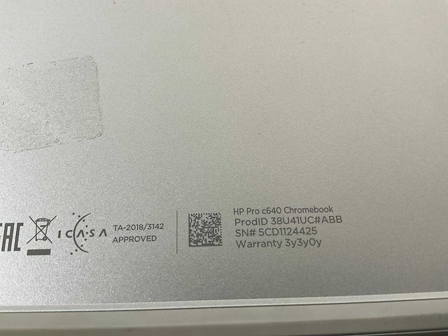 Hp pro c640 13.5”, core(tm) i5 10th gen, 8 gb ram, 64 gb ssd chromebooks (3x) - afbeelding 15 van  16