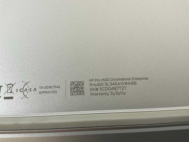 Hp pro c640 13.5”, core(tm) i5 10th gen, 8 gb ram, 64 gb ssd chromebooks (3x) - afbeelding 7 van  22