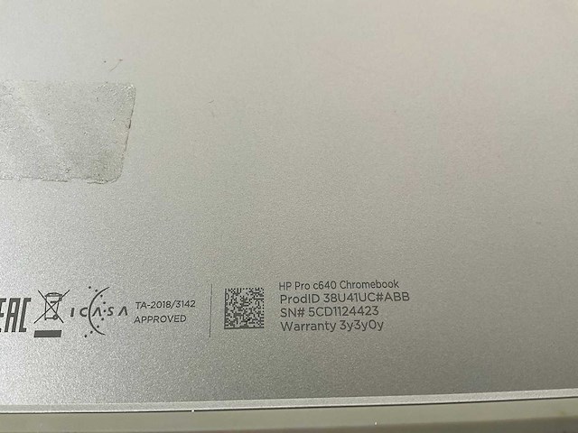 Hp pro c640 13.5”, core(tm) i5 10th gen, 8 gb ram, 64 gb ssd chromebooks (3x) - afbeelding 21 van  22
