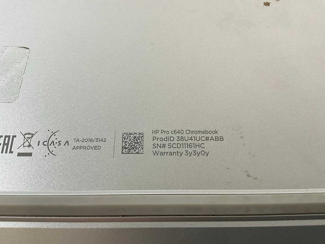 Hp pro c640 13.5”, core(tm) i5 10th gen, 8 gb ram, 64 gb ssd chromebooks (4x) - afbeelding 22 van  29