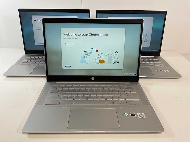 Hp pro c640 14”, core(tm) i5 10th gen, 8 gb ram, 64 gb ssd chromebooks (3x) - afbeelding 1 van  23