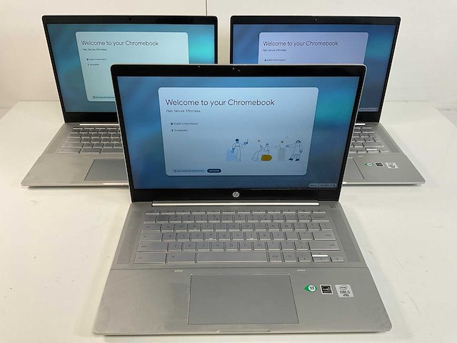Hp pro c640 14”, core(tm) i5 10th gen, 8 gb ram, 64 gb ssd chromebooks (3x) - afbeelding 1 van  22