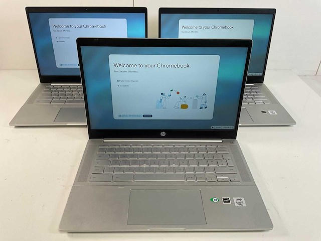 Hp pro c640 14”, core(tm) i5 10th gen, 8 gb ram, 64 gb ssd chromebooks (3x) - afbeelding 1 van  23