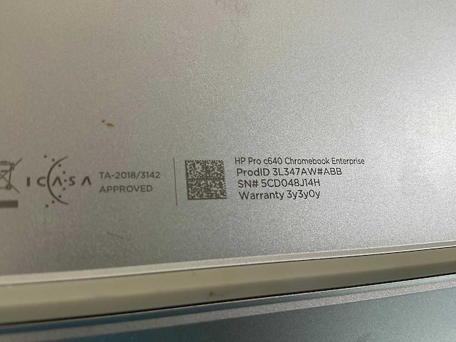 Hp pro c640 14”, core(tm) i7 10th gen, 16 gb ram, 128 gb ssd touchscreen chromebooks (3x) - afbeelding 1 van  4