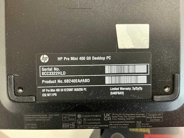 Hp pro mini 400 g9 desktop (3x) - afbeelding 2 van  4
