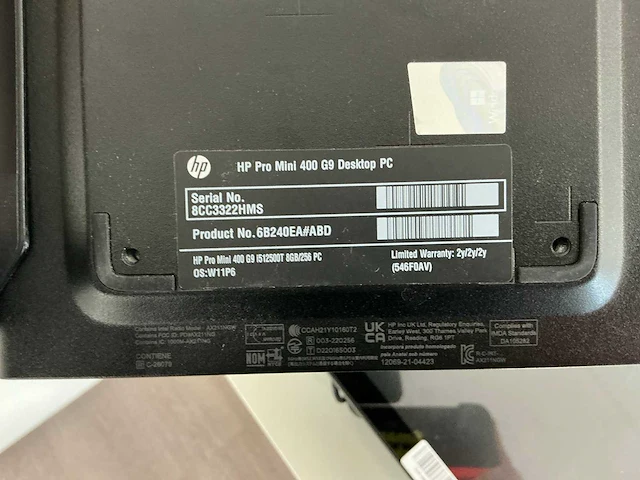 Hp pro mini 400 g9 desktop (3x) - afbeelding 3 van  4