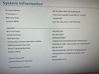 Hp pro mini 400 g9 desktop - afbeelding 8 van  12