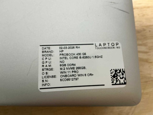 Hp probook 430 g5 laptop (5x) - afbeelding 2 van  9