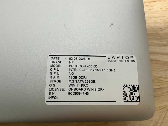 Hp probook 430 g5 laptop (5x) - afbeelding 3 van  9