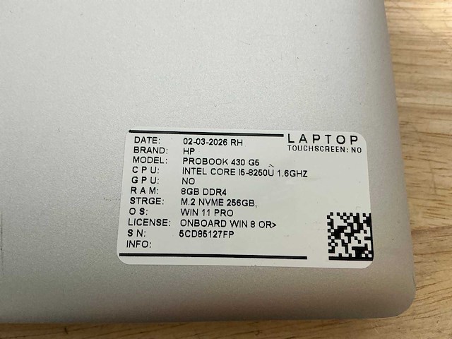 Hp probook 430 g5 laptop (5x) - afbeelding 4 van  9
