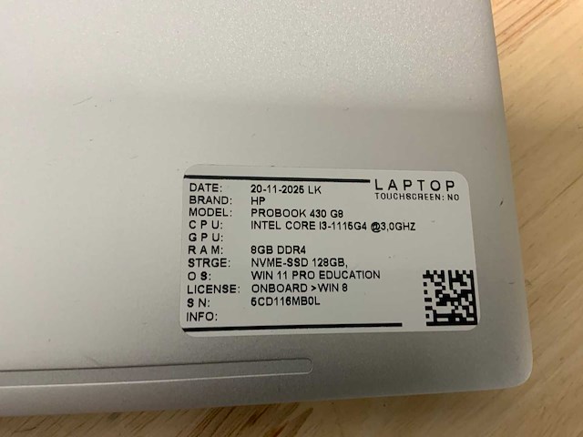 Hp probook 430 g8 laptop - afbeelding 7 van  7