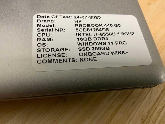 Hp probook 440 g5 laptop (2x) - afbeelding 4 van  10