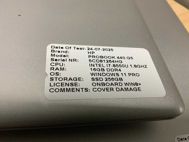 Hp probook 440 g5 laptop (2x) - afbeelding 5 van  10