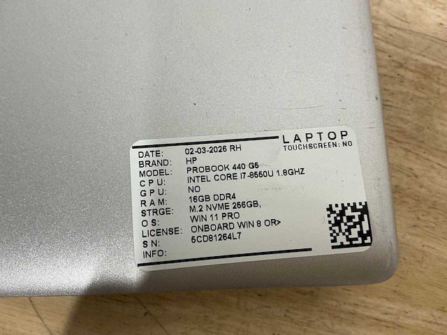 Hp probook 440 g5 laptop (2x) - afbeelding 7 van  9