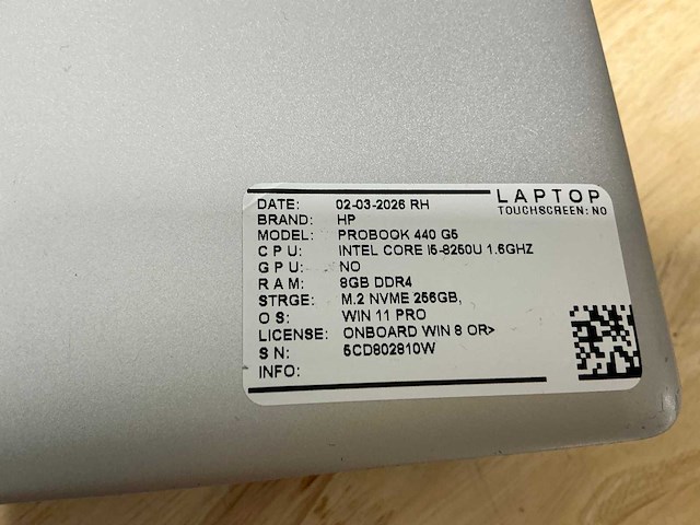 Hp probook 440 g5 laptop (3x) - afbeelding 3 van  3