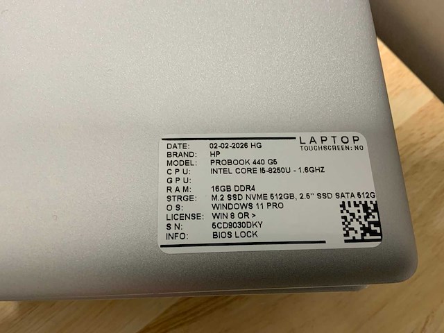 Hp probook 440 g5 laptop (4x) - afbeelding 8 van  10