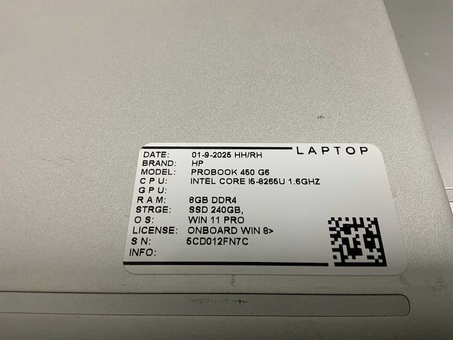 Hp probook 450 g6 laptop (2x) - afbeelding 2 van  10