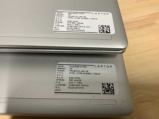 Hp probook 450 g6 laptop (2x) - afbeelding 8 van  9