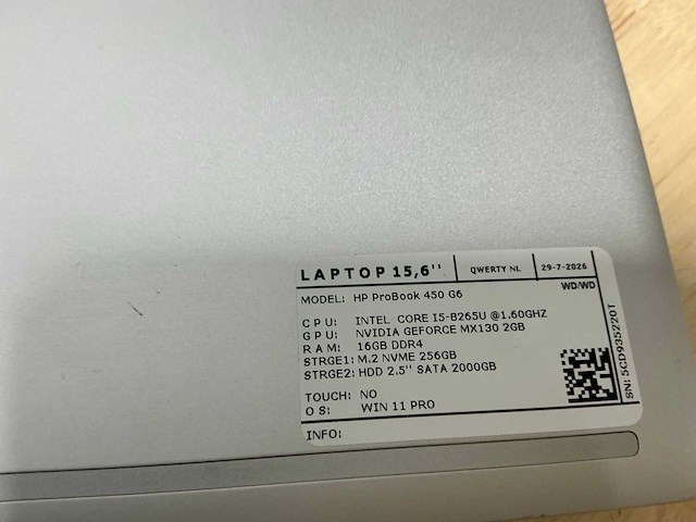 Hp probook 450 g6 laptop (2x) - afbeelding 7 van  8