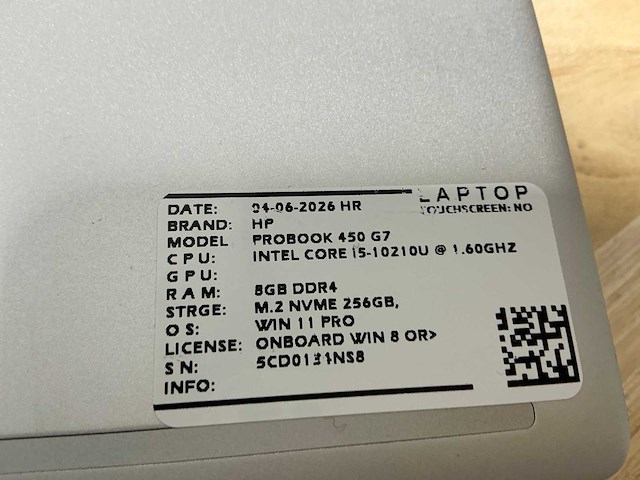 Hp probook 450 g7 laptop (2x) - afbeelding 8 van  8