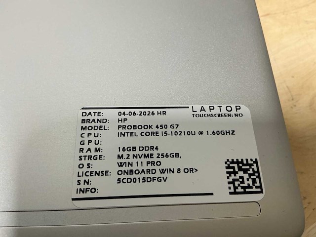 Hp probook 450 g7 laptop (2x) - afbeelding 8 van  8