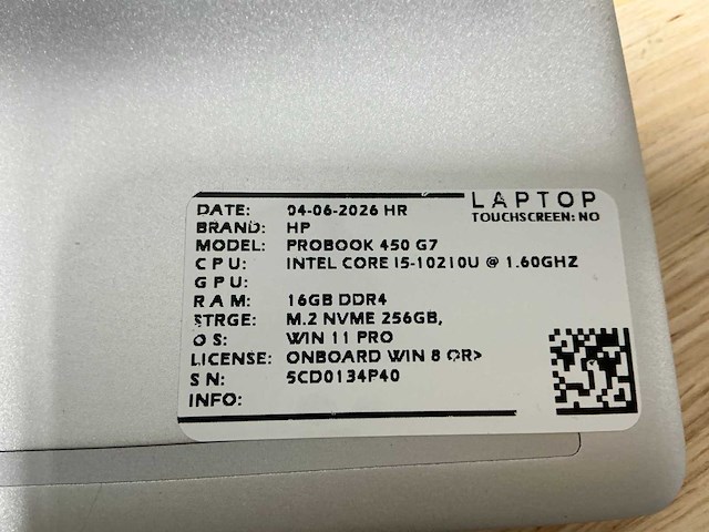 Hp probook 450 g7 laptop (2x) - afbeelding 7 van  8