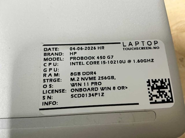 Hp probook 450 g7 laptop (2x) - afbeelding 8 van  8