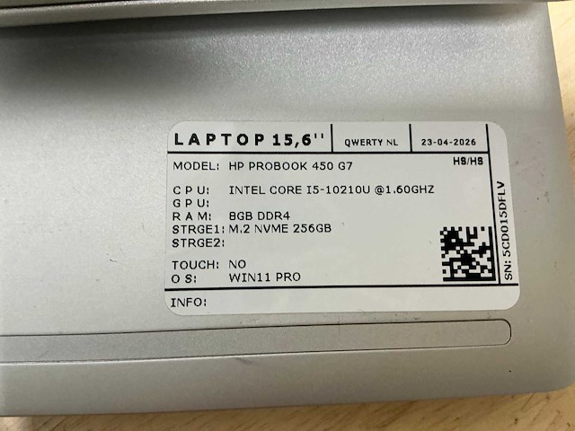 Hp probook 450 g7 laptop (2x) - afbeelding 3 van  3