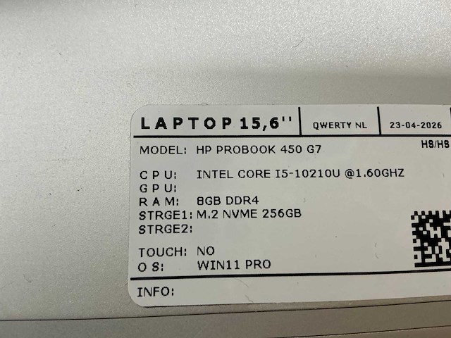 Hp probook 450 g7 laptop (2x) - afbeelding 7 van  8