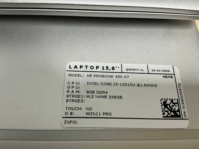 Hp probook 450 g7 laptop (2x) - afbeelding 7 van  8