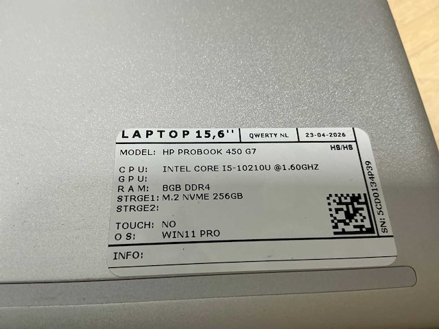 Hp probook 450 g7 laptop (2x) - afbeelding 8 van  8