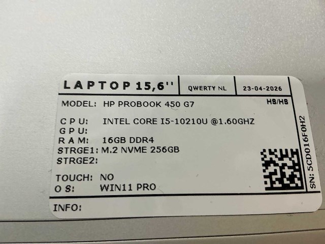 Hp probook 450 g7 laptop (2x) - afbeelding 4 van  4