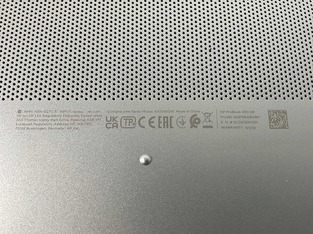 Hp probook 450 g8 15.6”, core(tm) i5 11th gen, 8 gb ram, 256 gb nvme laptop - afbeelding 5 van  6