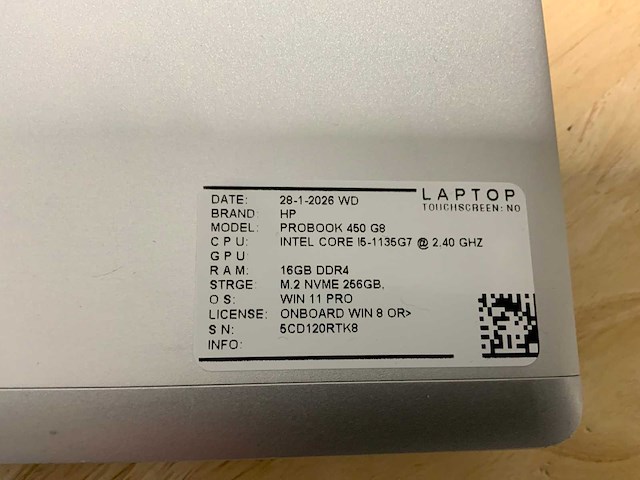 Hp probook 450 g8 laptop (2x) - afbeelding 7 van  8