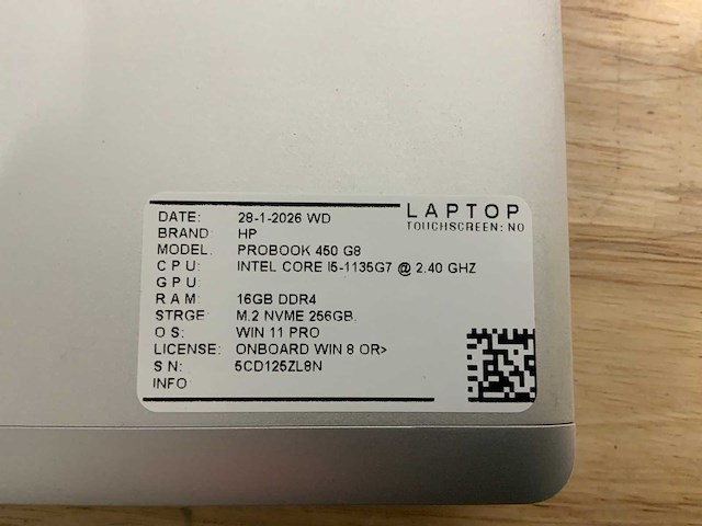 Hp probook 450 g8 laptop (2x) - afbeelding 7 van  8