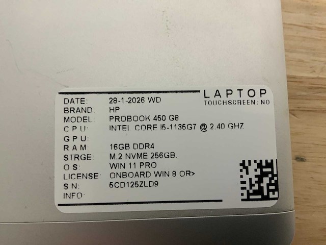 Hp probook 450 g8 laptop (2x) - afbeelding 8 van  8