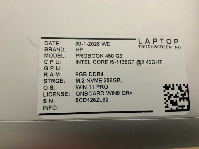 Hp probook 450 g8 laptop (2x) - afbeelding 6 van  6